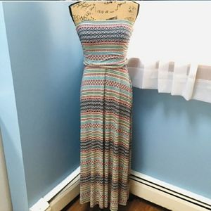 2/$25 The Limited Patterned Strapless Maxi Dress